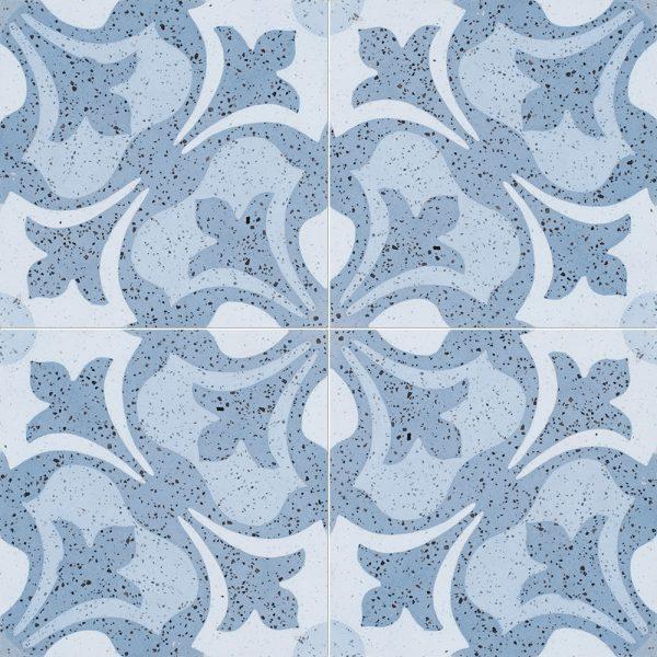Blue Polished Cement Tile 8"x8"