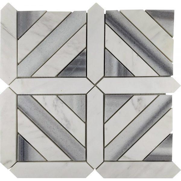 Dolomite Equador Honed Marble Waterjet Mosaic