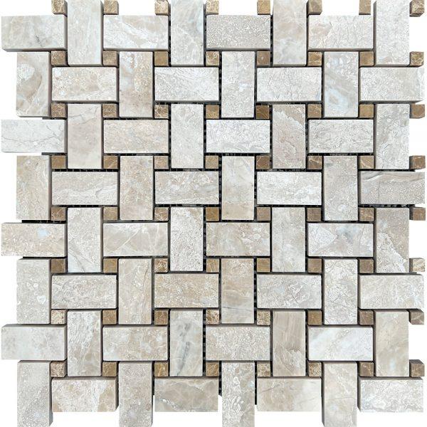 Marya Royal With Emprador Dot Marble Mosaic