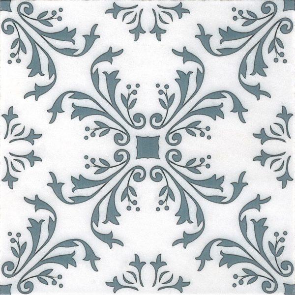 PNM-02 Polished Marble Painted Tile 8"x8"