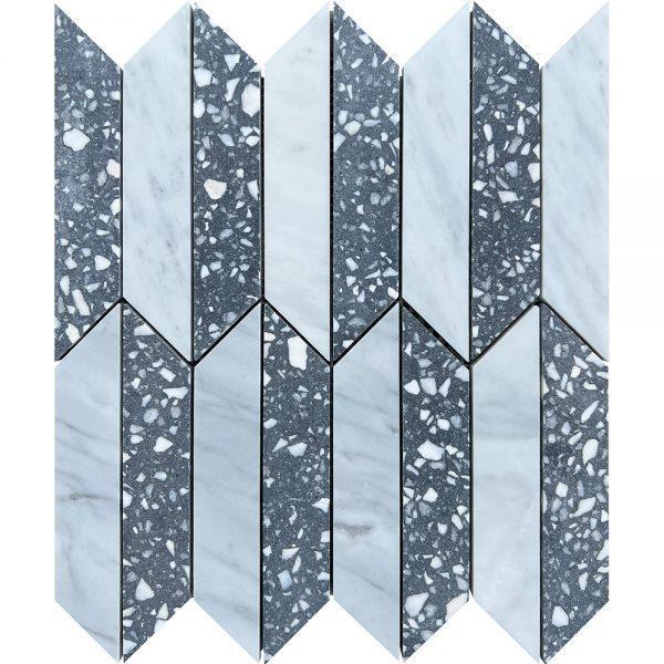 TRZ 10-1 Honed Terrazzo Picket Mosaic