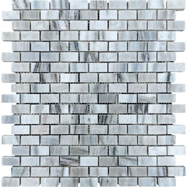 Woodline Polished Marble Brick Mosaic