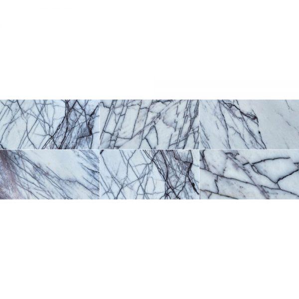 Lilac White Polished Marble Tile 12"x24"