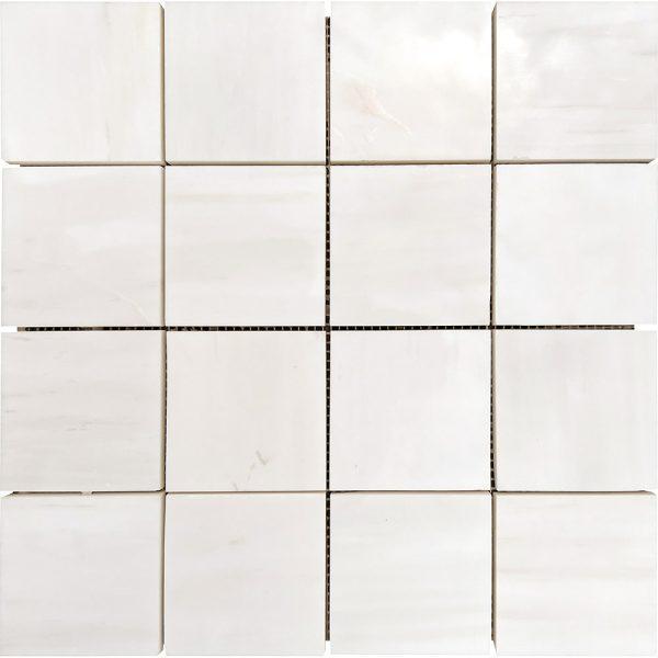 Dolomite Polished Marble Square Mosaic 3"×3"