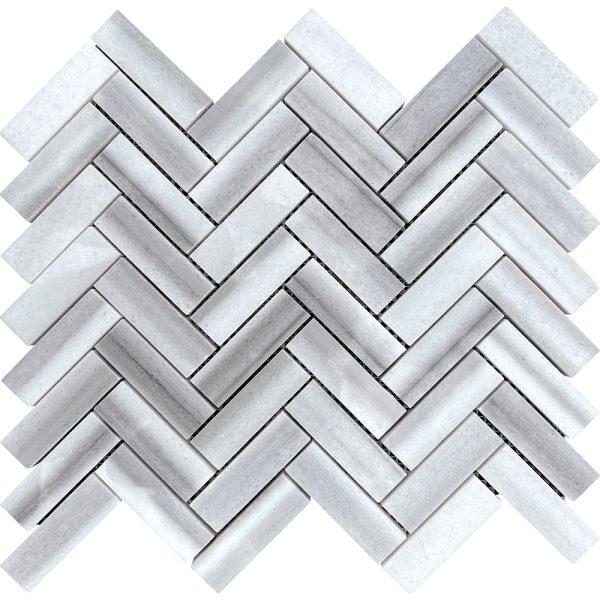 Equator Polished Marble Herringbone Mosaic 2"x6"