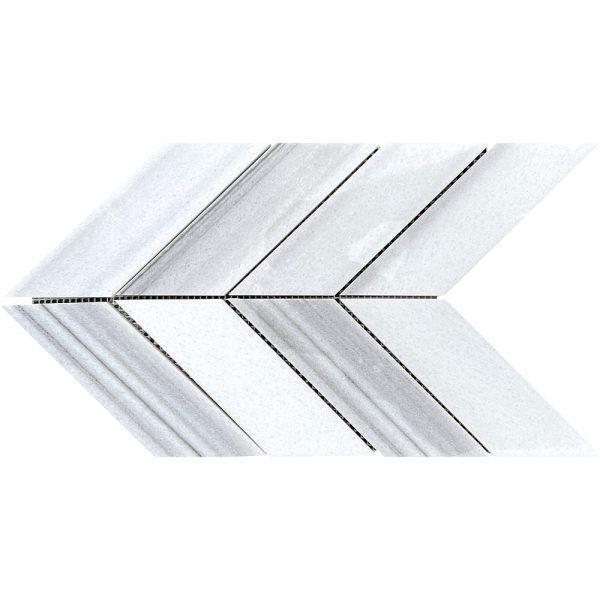 Equator Polished Marble Chevron Mosaic