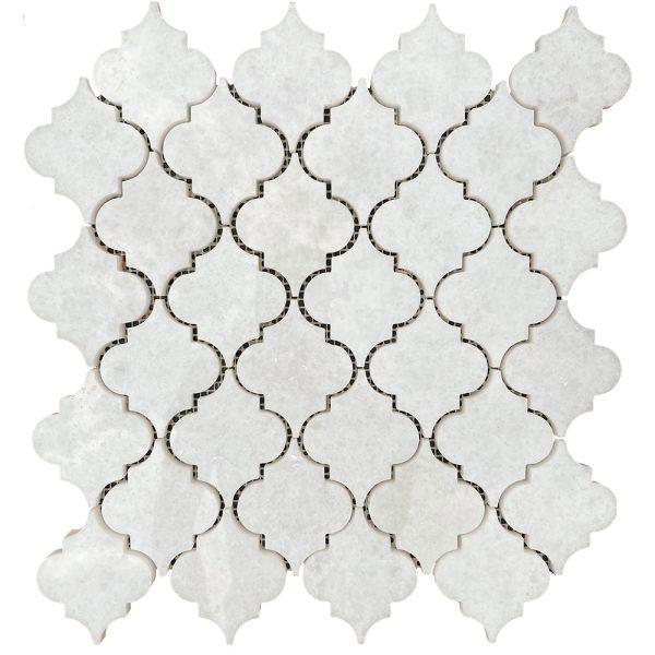 Suzuko Crystal White Marble Lantern Mosaic