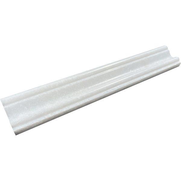 Suzuko Crystal White Marble Chairrail Moulding