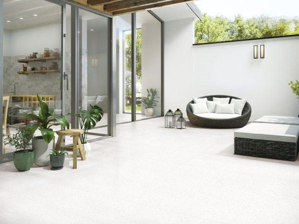 Terazzo White Porcelain Tile 24"x48"