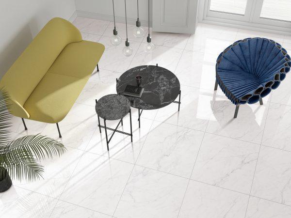 Carrara Classic Porcelain Tile 24"x24"