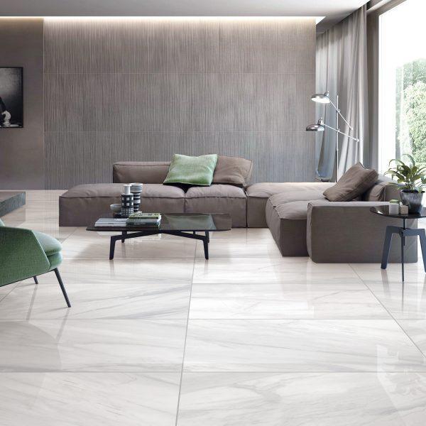 Ellas White Porcelain Tile 24"x48"